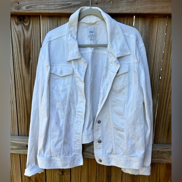 GAP Women’s White Denim Jacket XXL - Picture 2 of 15